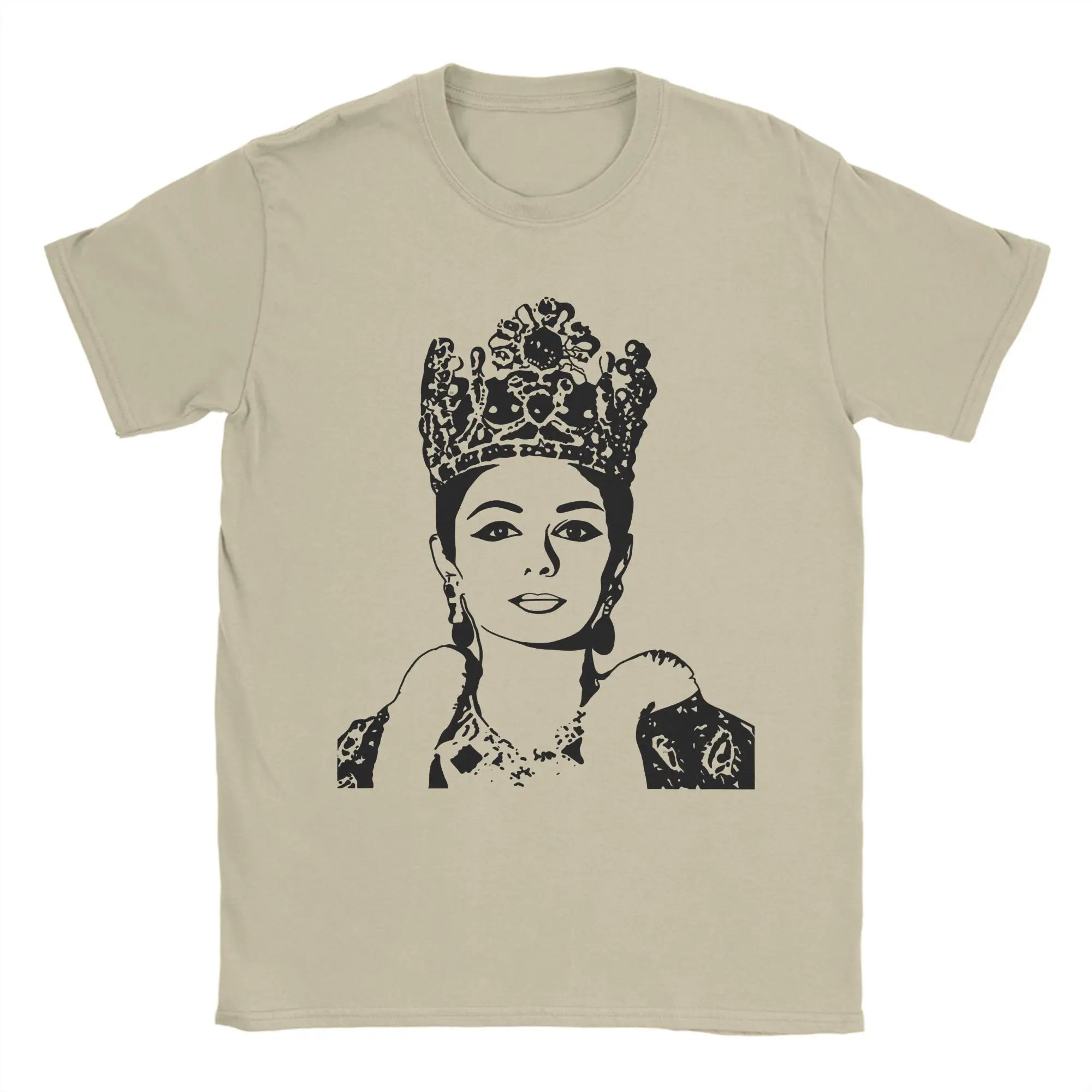 Queen Farah Pahlavi of Iran Cotton T Shirt For Men