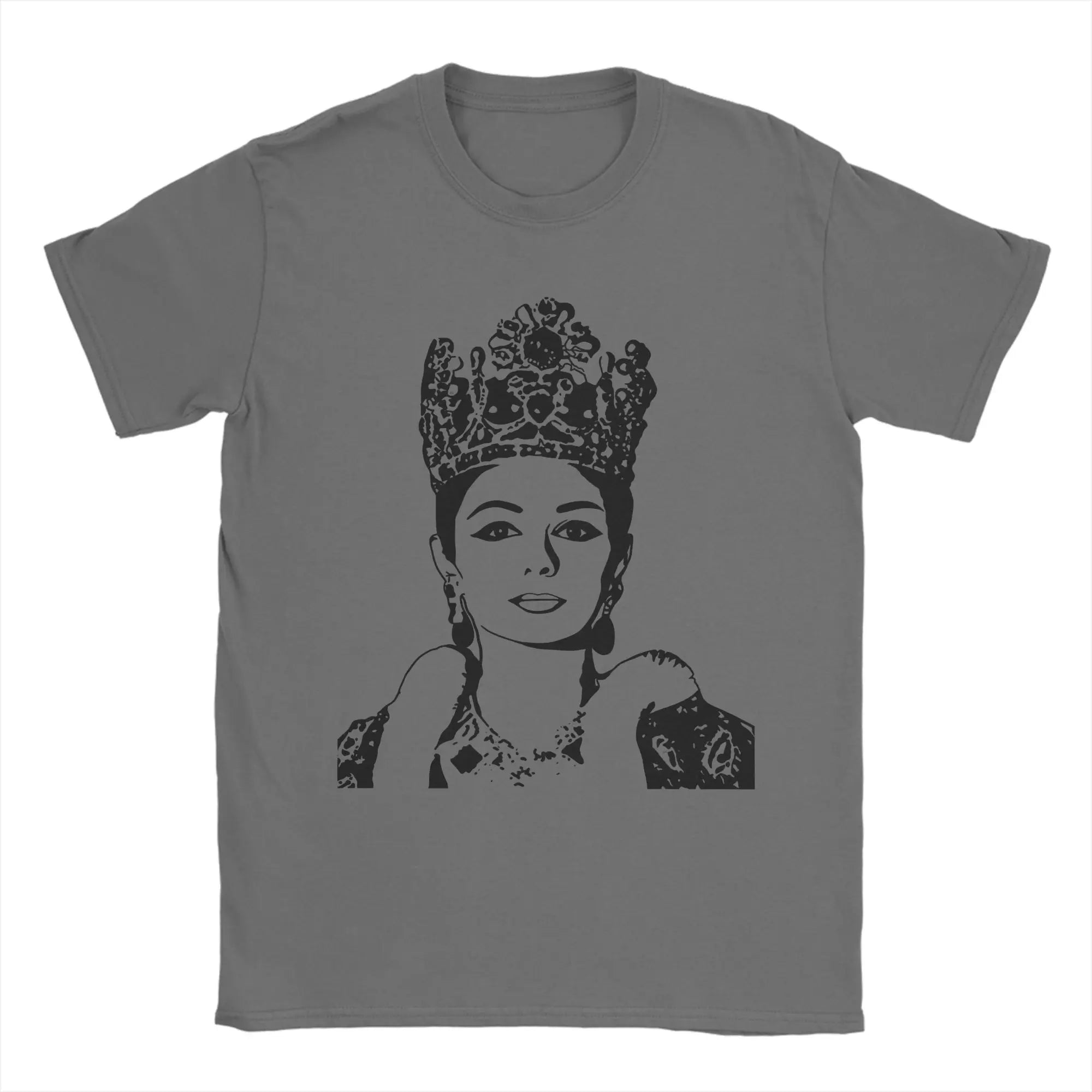 Queen Farah Pahlavi of Iran Cotton T Shirt For Men