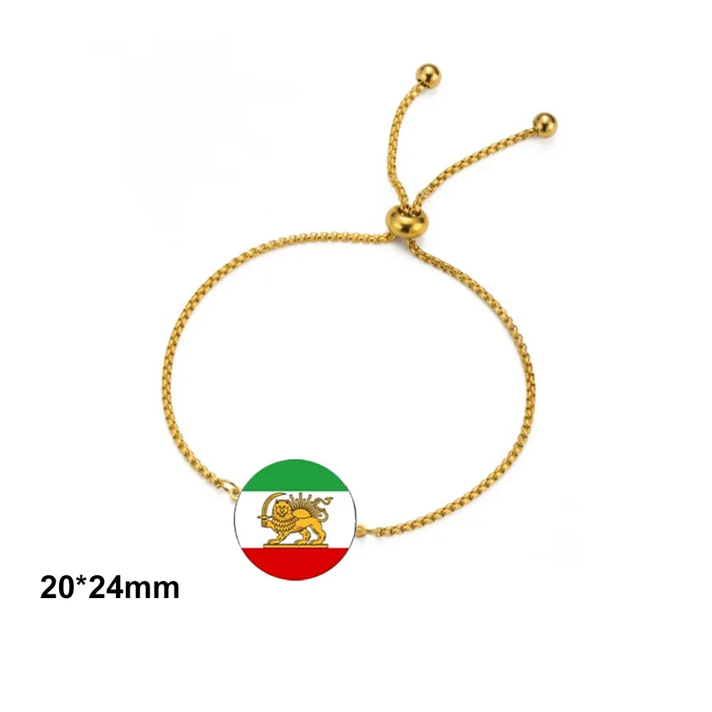 Iran Lion Sun Crown Pendant Bracelets