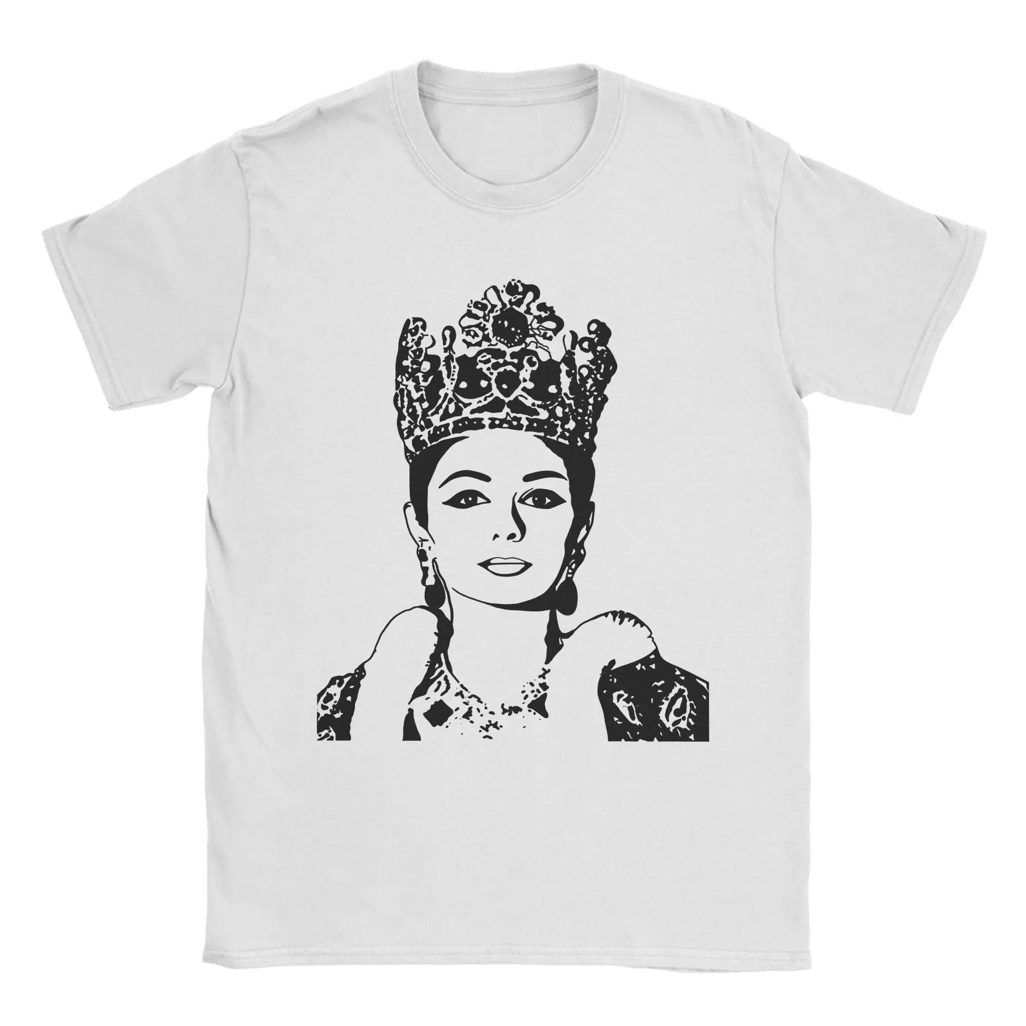 Queen Farah Pahlavi of Iran Cotton T Shirt For Men