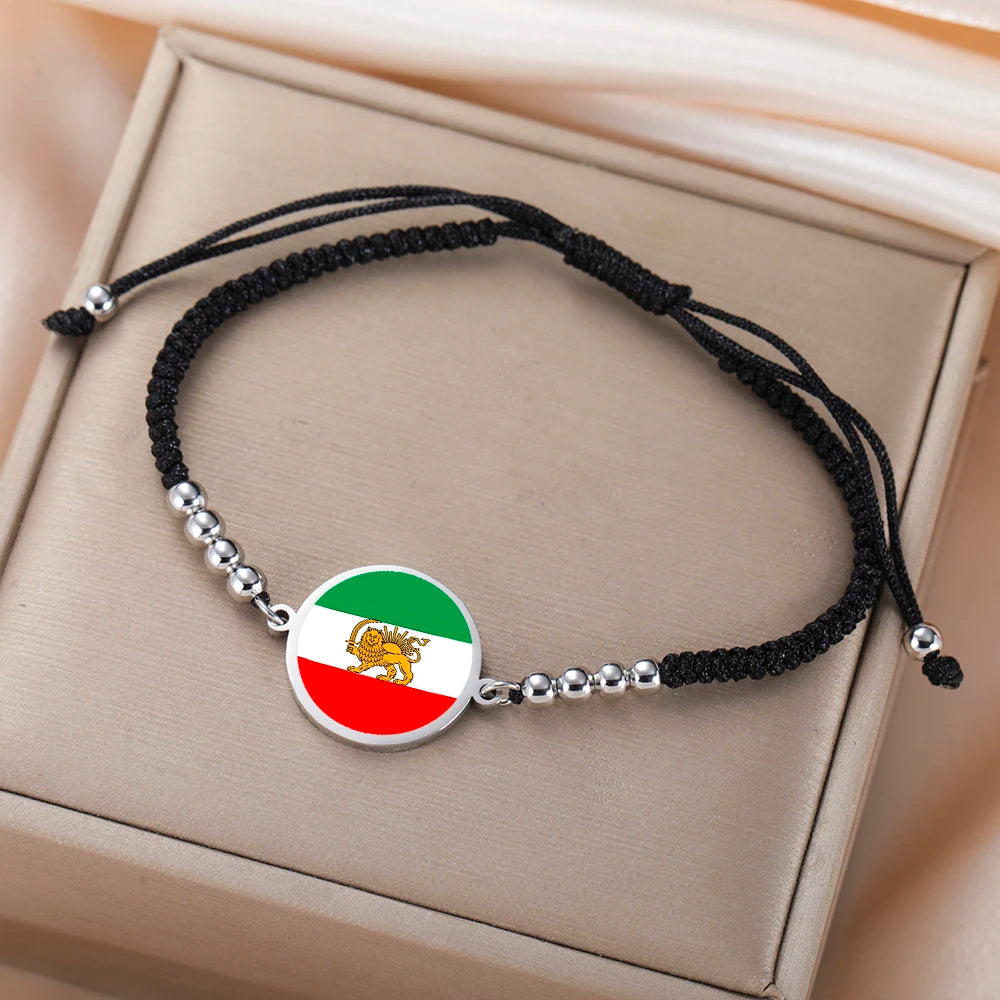 Iran Lion Sun Crown Pendant Bracelets