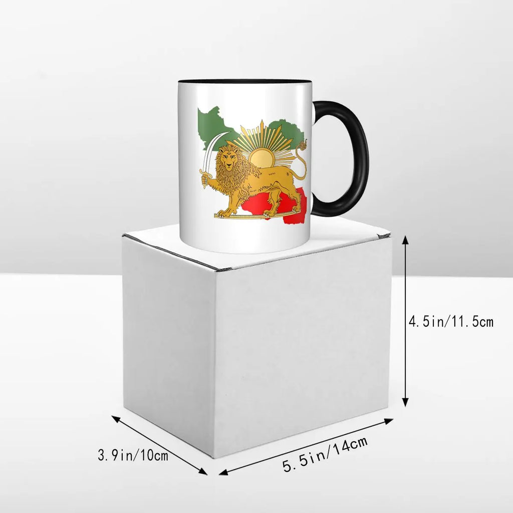 Iran Persia Map & Flag cup