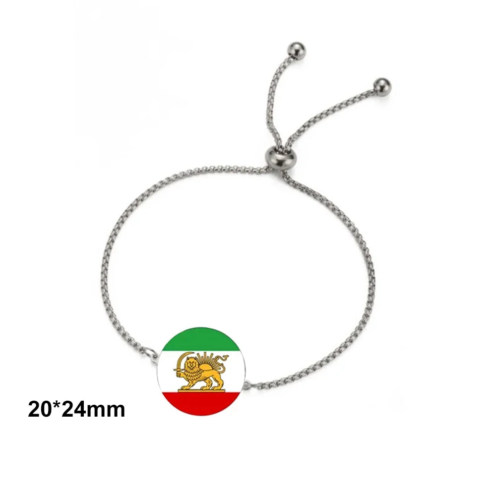 Iran Lion Sun Crown Pendant Bracelets