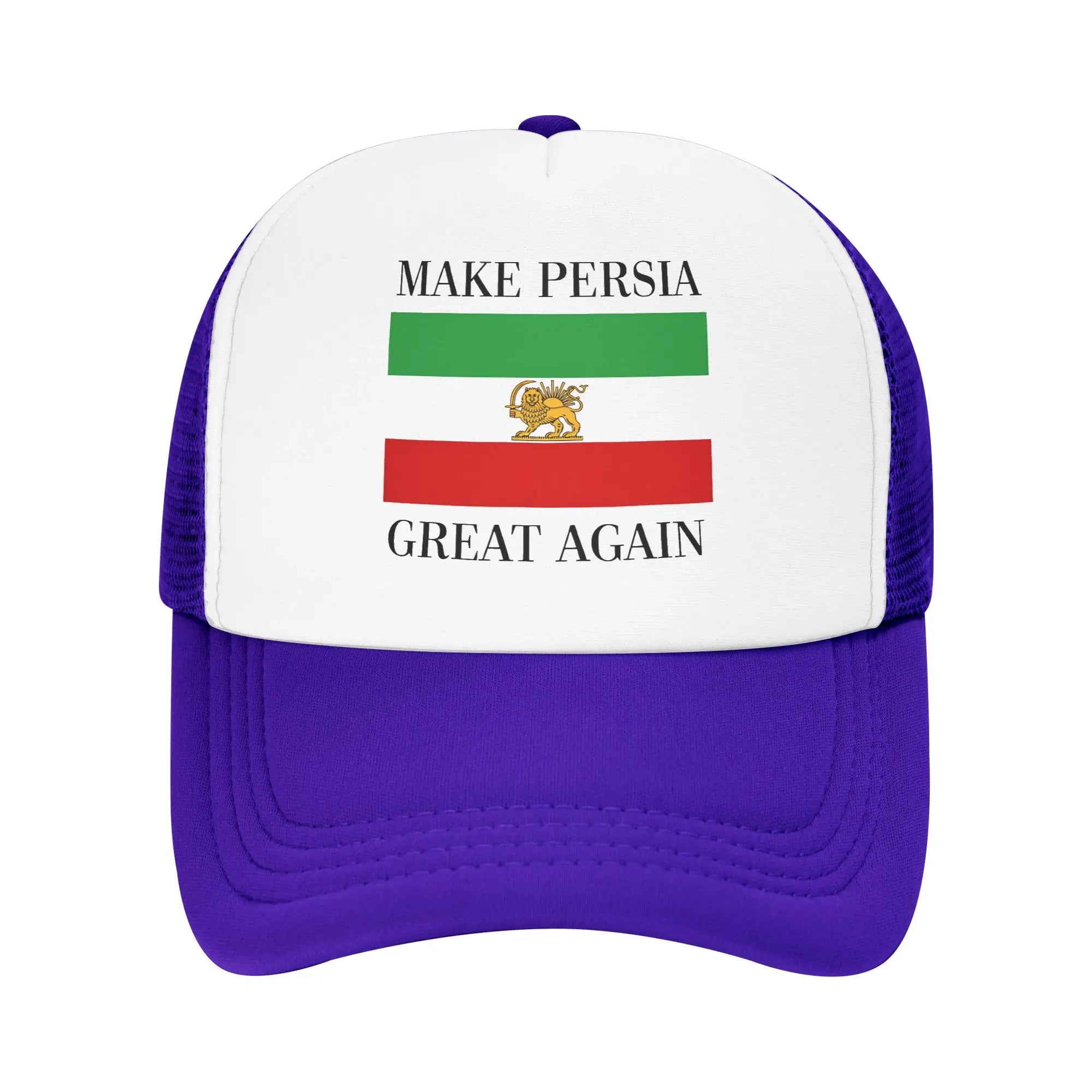 Make Persia Great Again Mesh Sun Hats Shah of Iran Flag Unisex-Teens