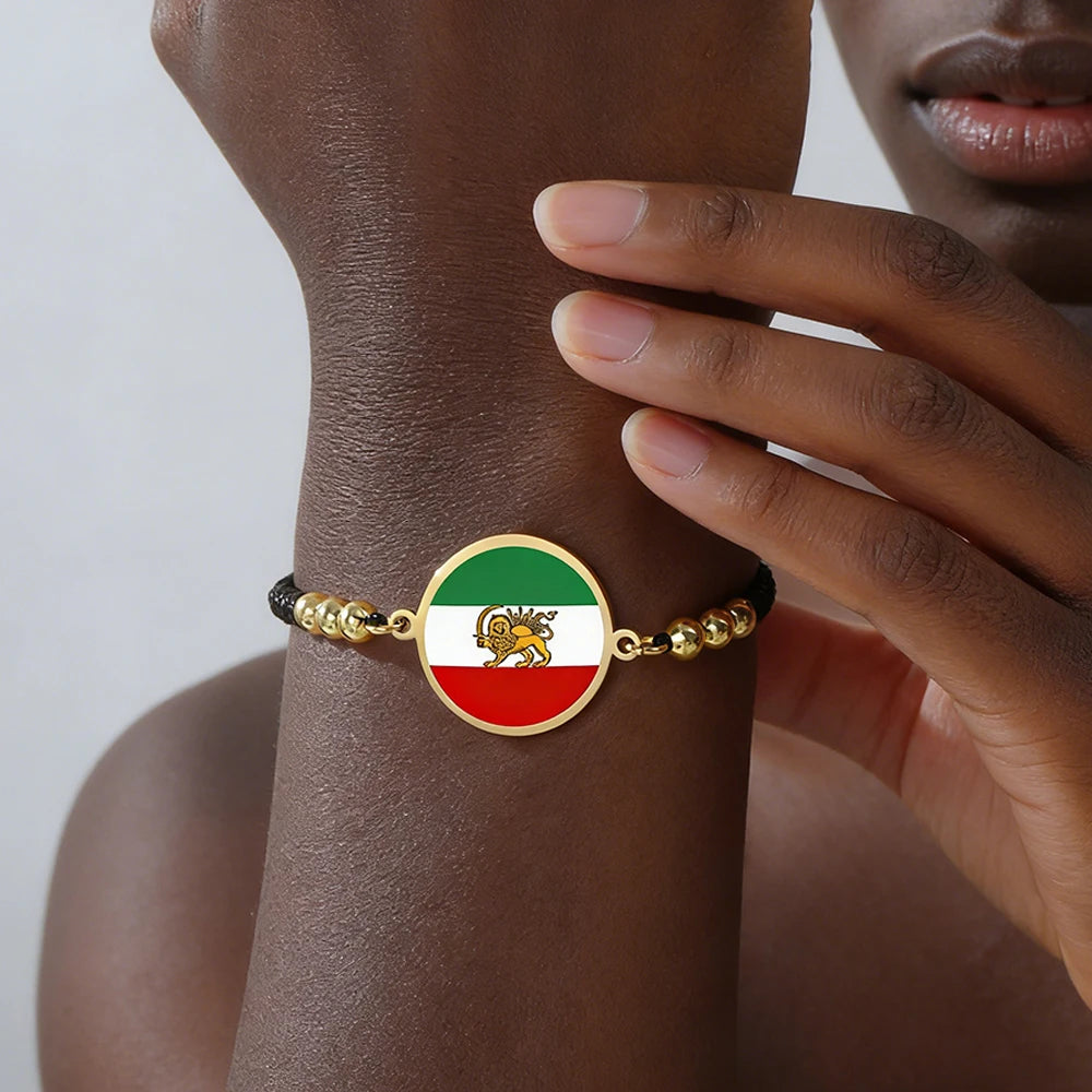 Iran Lion Sun Crown Pendant Bracelets