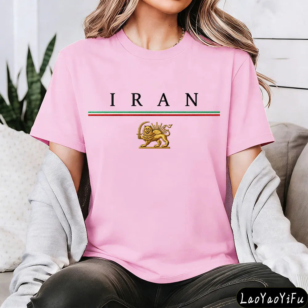 Lion and Sun Iran  Shirt Iranian Flag Persian Patriotic Unisex Tshirt