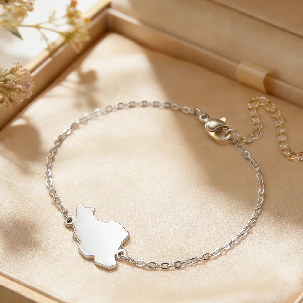 Cazador Iran Map Bracelet for Women Men
