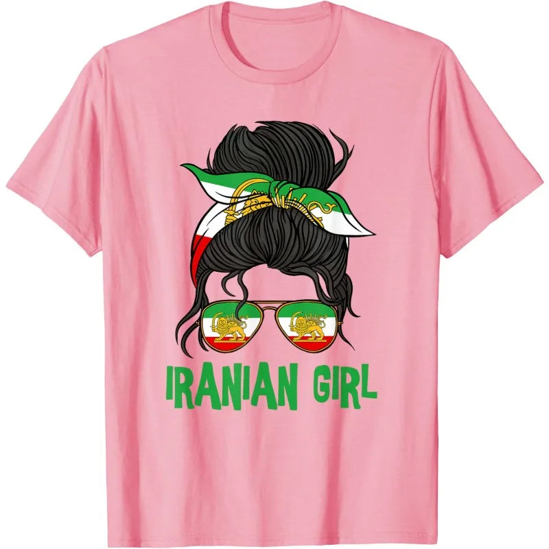 Iran for Women Clothing Iranian for Girl Flag Lion Persian T-Shirt Graphic