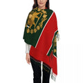 Flag Of Iran Scarf Ladies Headwear Scarves with Long Tassel Winter Retro