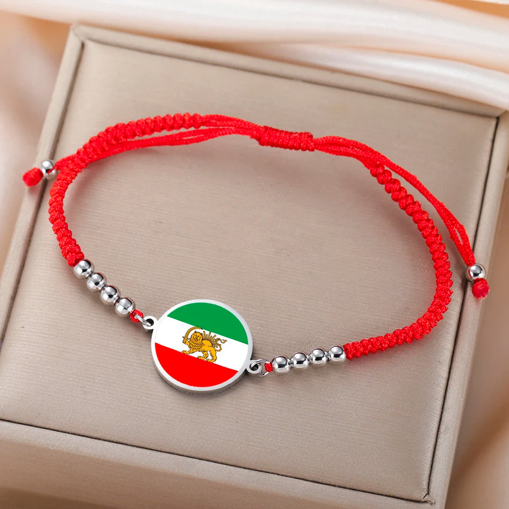 Iran Lion Sun Crown Pendant Bracelets
