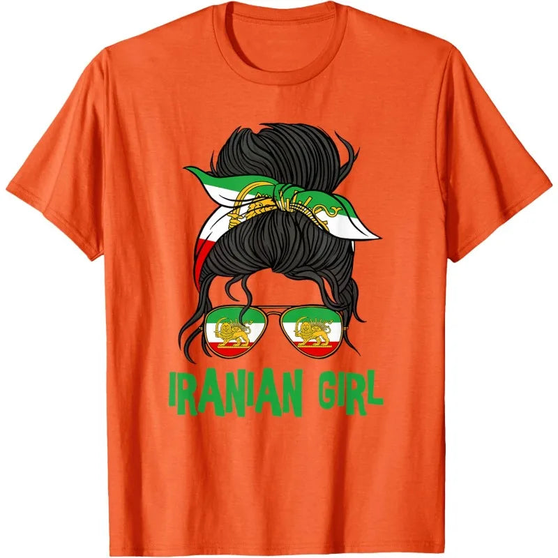 Iran for Women Clothing Iranian for Girl Flag Lion Persian T-Shirt Graphic