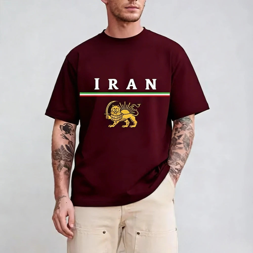 Lion and Sun Iran  Shirt Iranian Flag Persian Patriotic Unisex Tshirt
