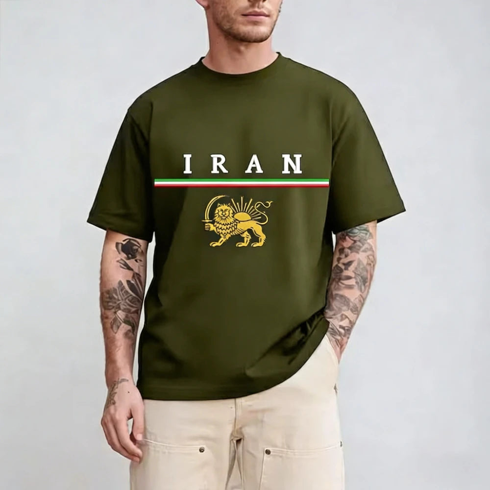 Lion and Sun Iran  Shirt Iranian Flag Persian Patriotic Unisex Tshirt