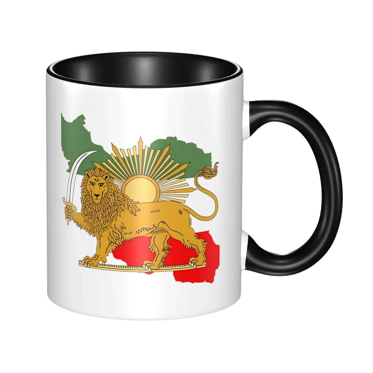 Iran Persia Map & Flag cup