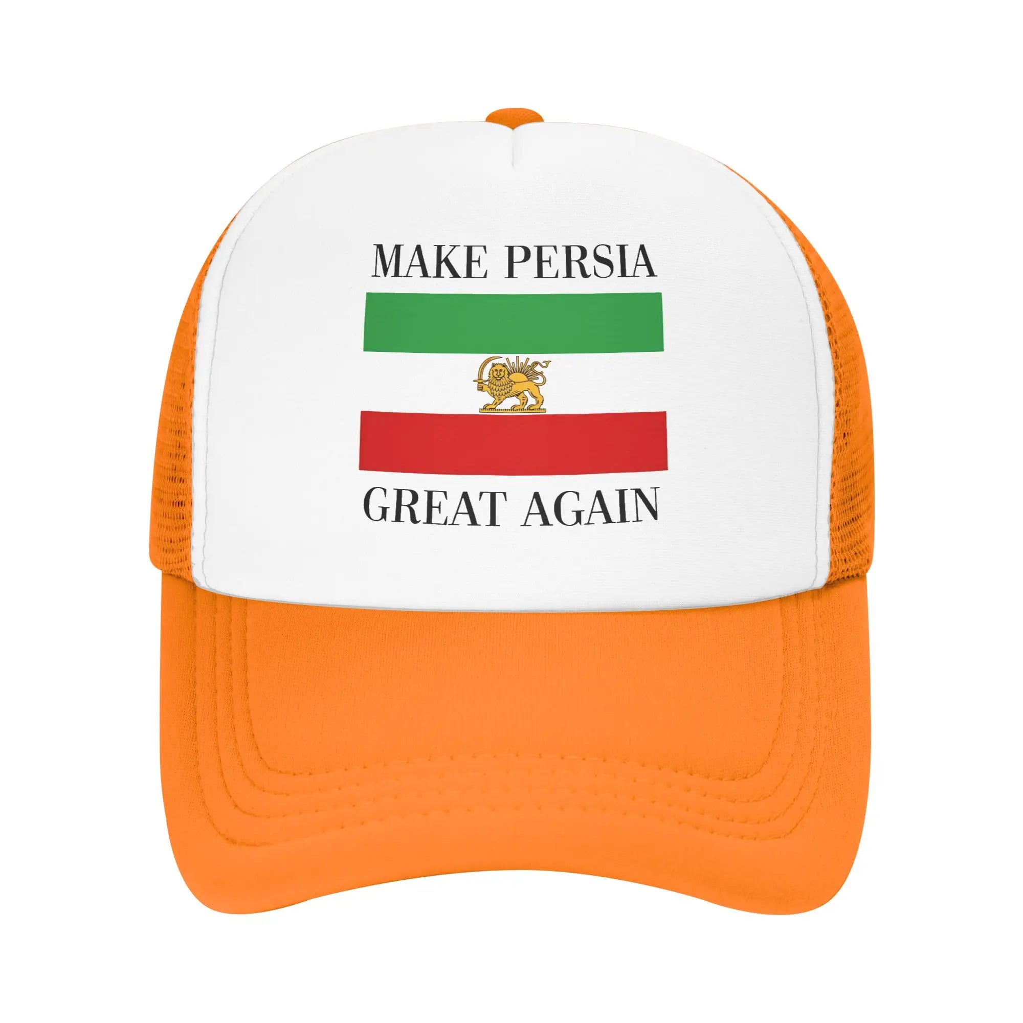 Make Persia Great Again Mesh Sun Hats Shah of Iran Flag Unisex-Teens