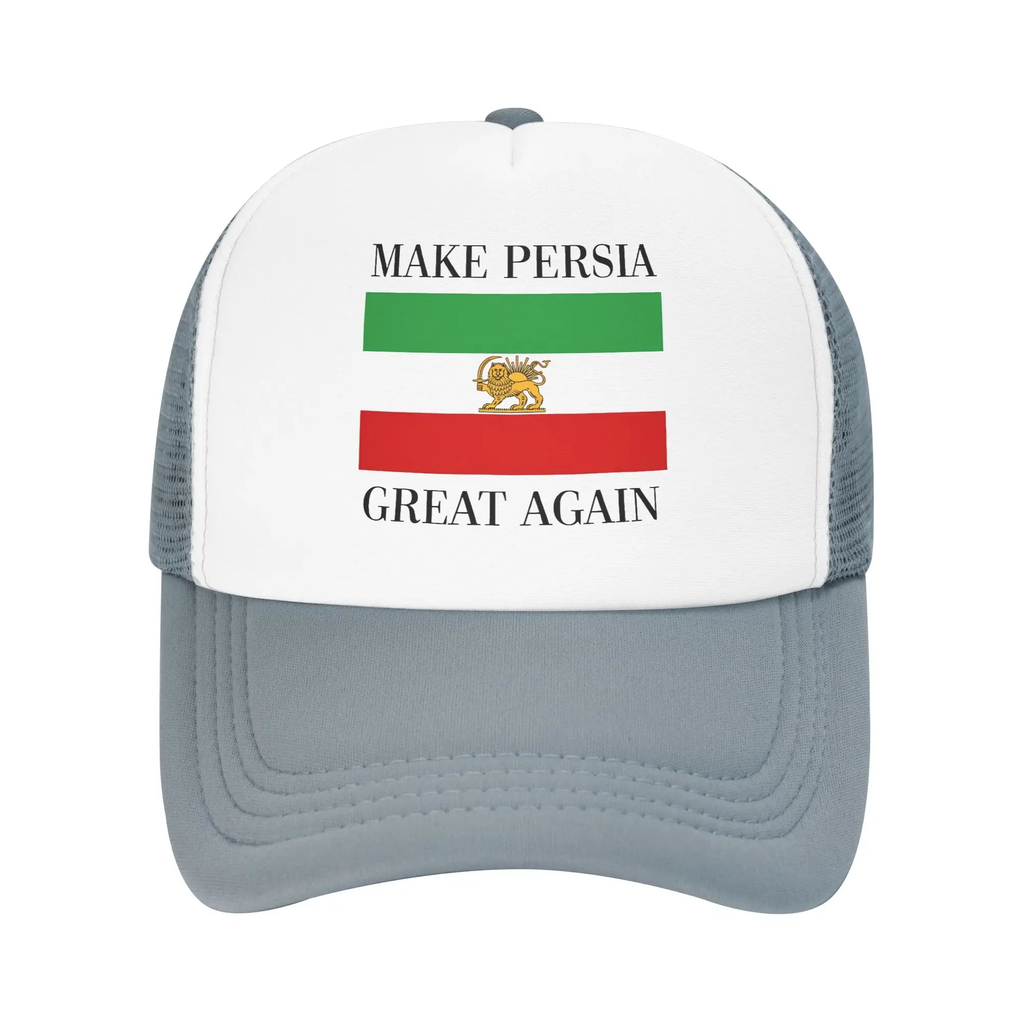 Make Persia Great Again Mesh Sun Hats Shah of Iran Flag Unisex-Teens
