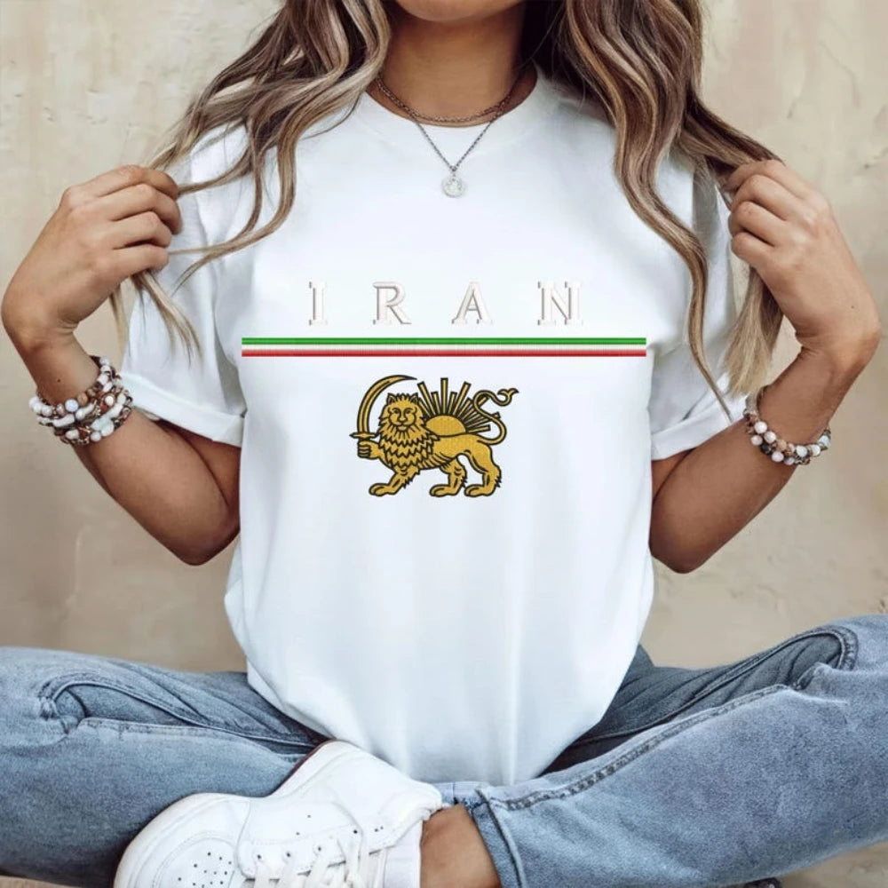 Lion and Sun Iran  Shirt Iranian Flag Persian Patriotic Unisex Tshirt