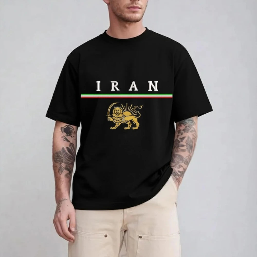 Lion and Sun Iran  Shirt Iranian Flag Persian Patriotic Unisex Tshirt