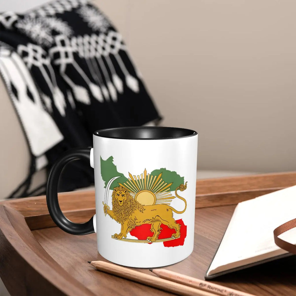 Iran Persia Map & Flag cup
