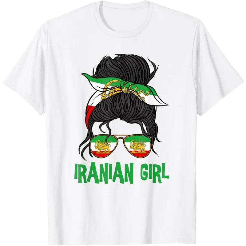 Iran for Women Clothing Iranian for Girl Flag Lion Persian T-Shirt Graphic