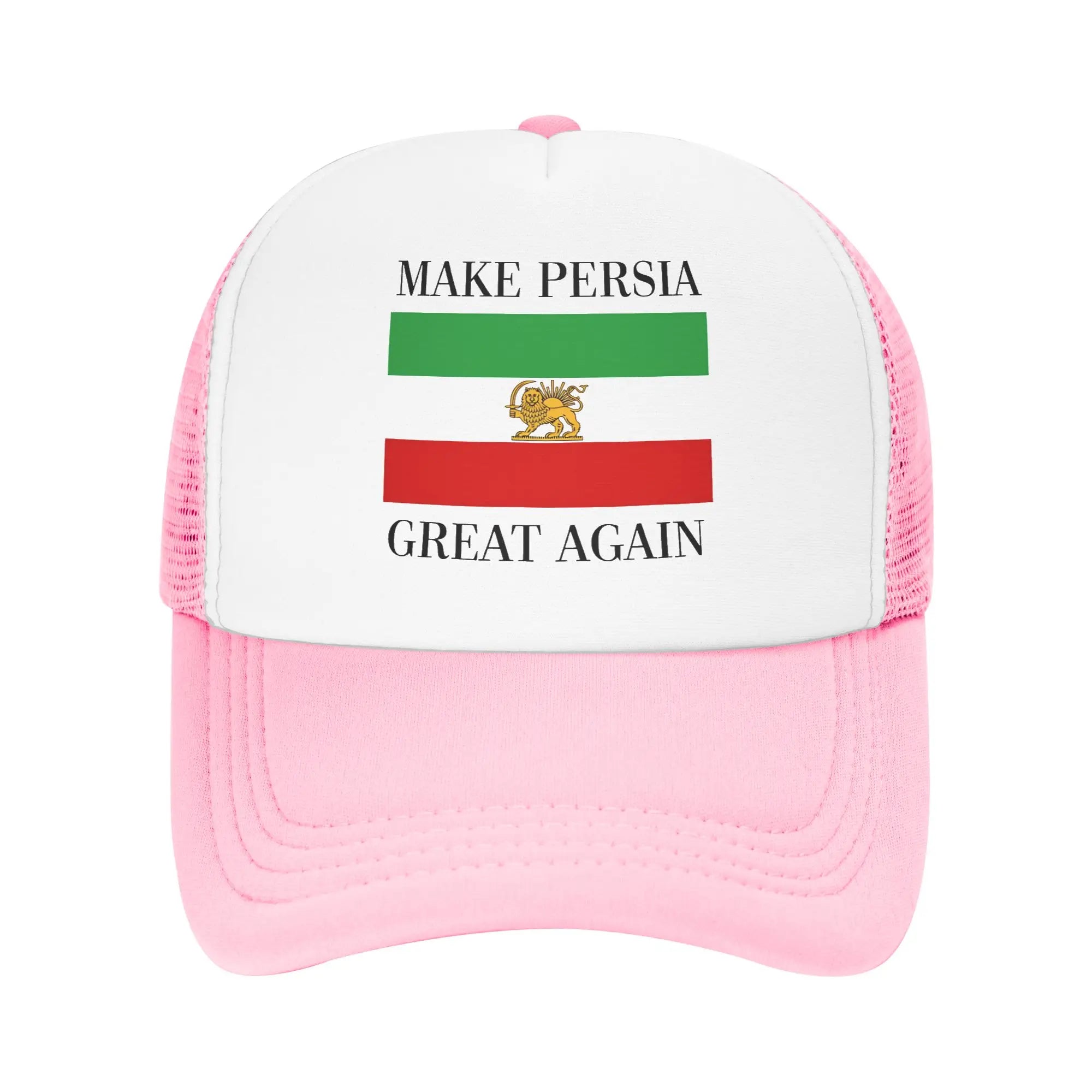 Make Persia Great Again Mesh Sun Hats Shah of Iran Flag Unisex-Teens