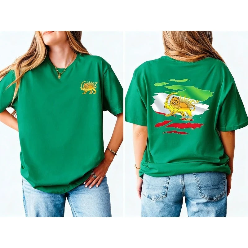 Lion and Sun Iran Tshirt Shir-o-Khorshid Persian Flag Graphic Sweatshirt Iranian Heritage Patriotic Gift for Men Women Shirt