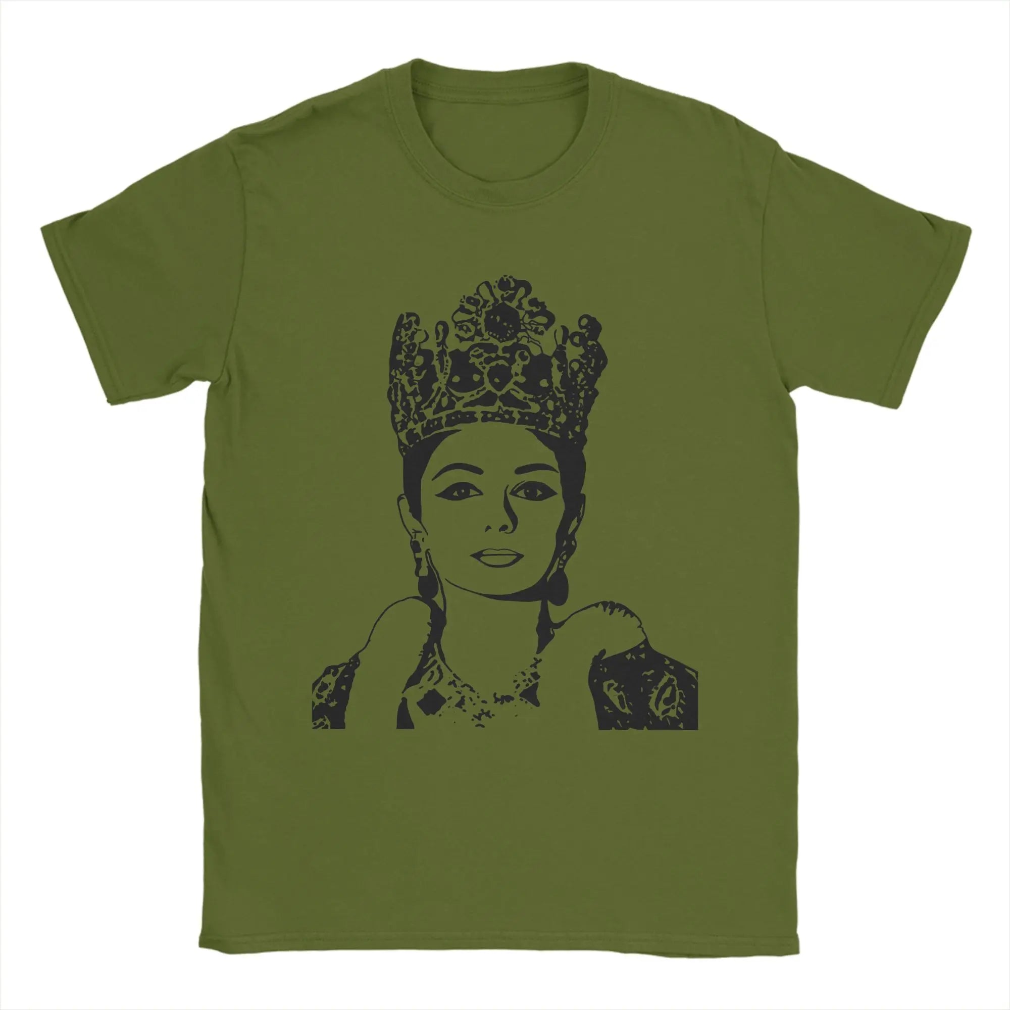 Queen Farah Pahlavi of Iran Cotton T Shirt For Men