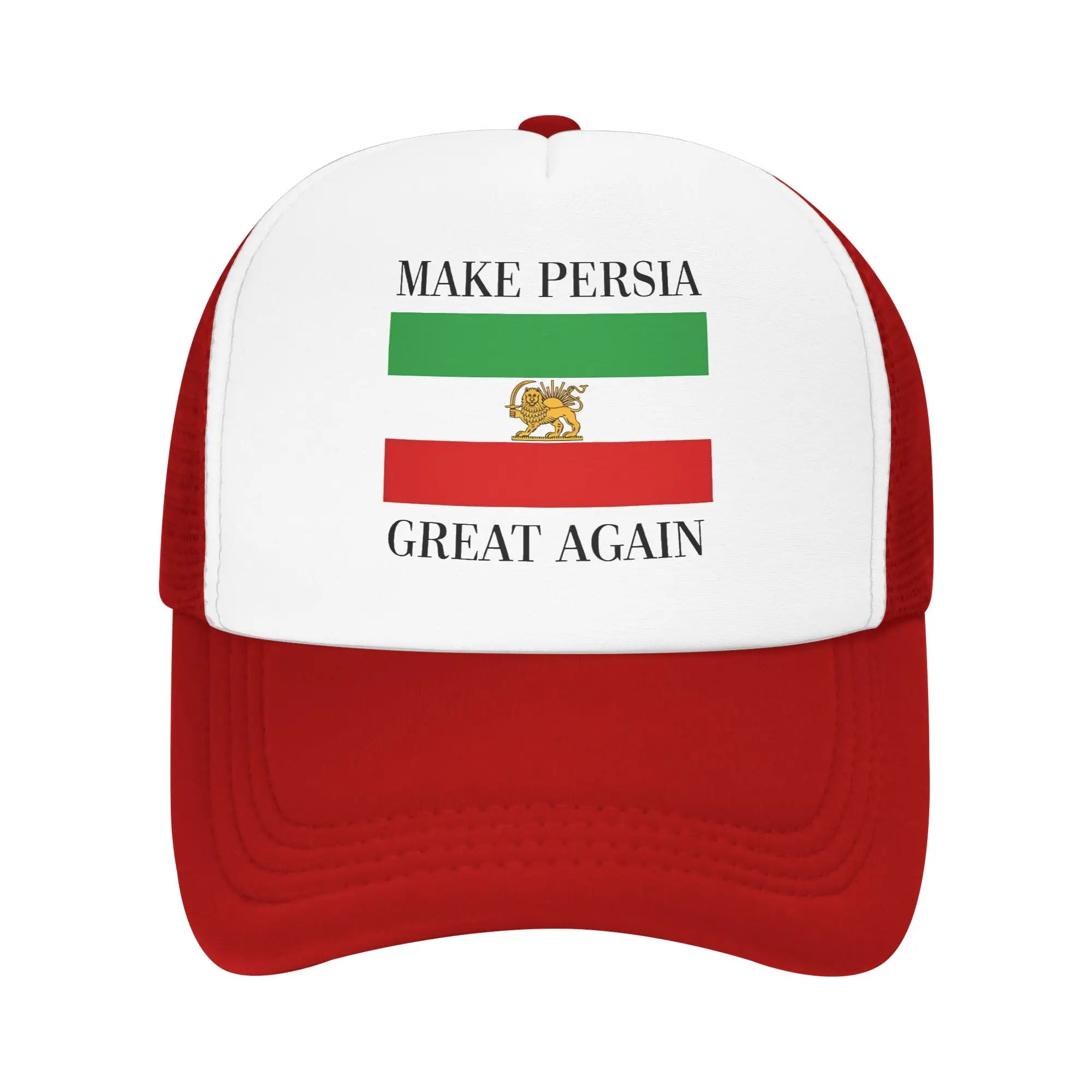 Make Persia Great Again Mesh Sun Hats Shah of Iran Flag Unisex-Teens