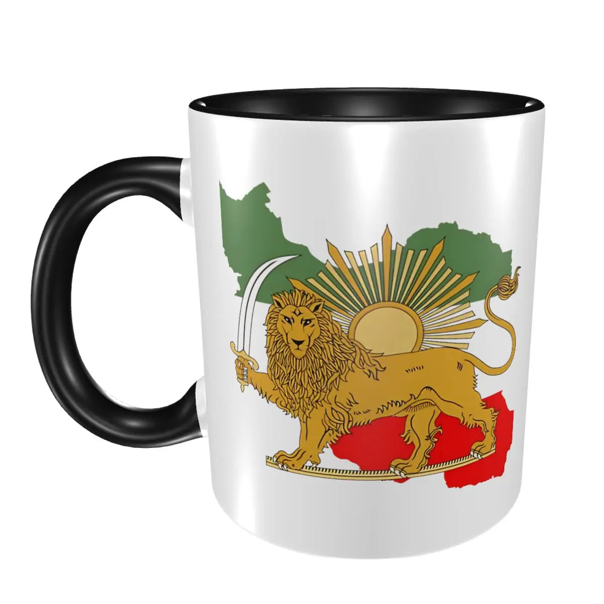 Iran Persia Map & Flag cup