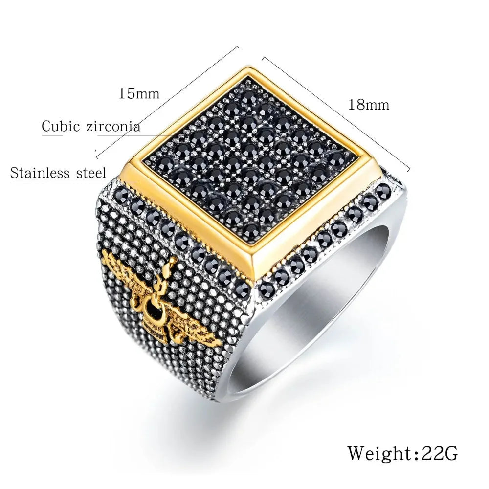 Vintage Men's Ring Persian Iran Farvahar Farohar Zoroastrian