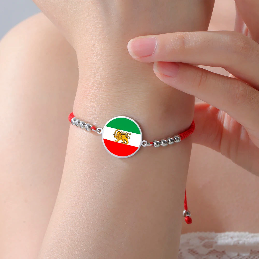 Iran Lion Sun Crown Pendant Bracelets