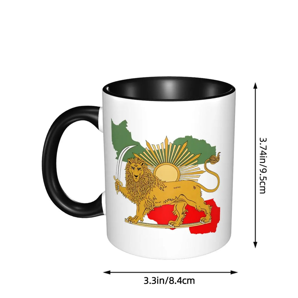 Iran Persia Map & Flag cup