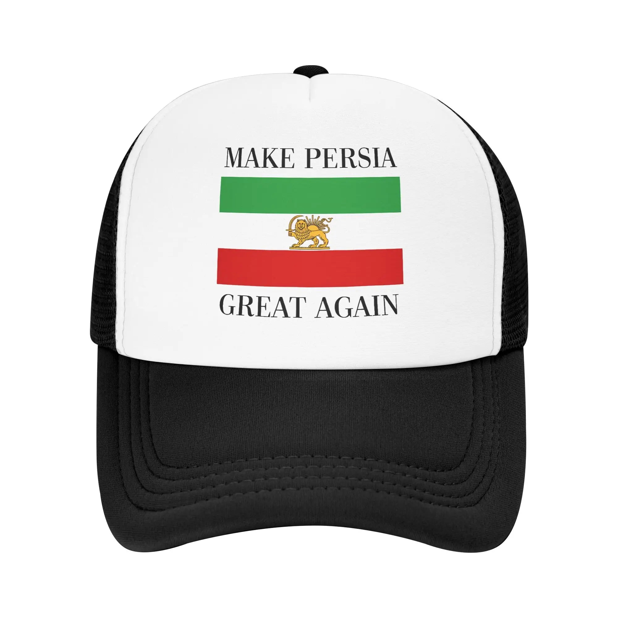 Make Persia Great Again Mesh Sun Hats Shah of Iran Flag Unisex-Teens